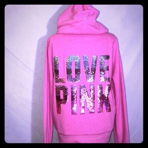 Pink Victoria's Secret Fur limned jacket NWOT